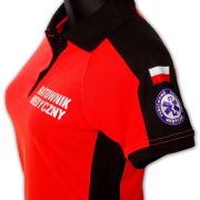 Koszulka Polo ratownicza PRM-25 FLUO damska odblaskowa