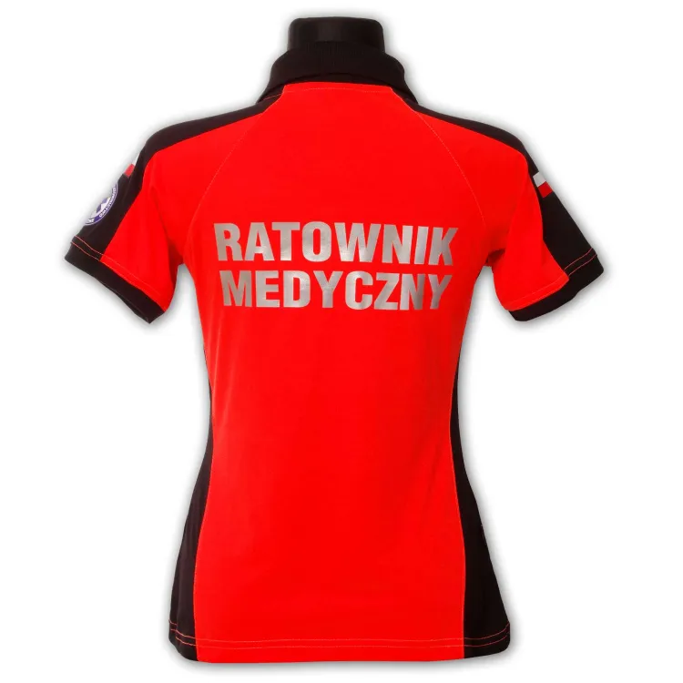 Koszulka Polo ratownicza PRM-25 FLUO damska odblaskowa