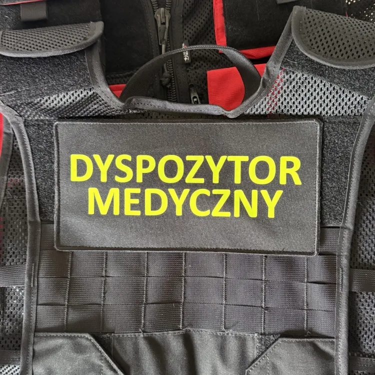 Emblemat LPR na plecy yellow fluo 25 x 12 cm z dowolnym nadrukiem