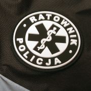 Emblemat RATOWNIK POLICJA Guma 3D na rzepie 8,5 cm