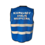Kamizelka ostrzegawcza KIERUJĄCY AKCJĄ MEDYCZNĄ PRM-25 (z czarną obwódką)