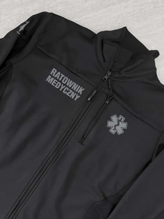 Bluza męska ratownicza STRONGSIDE North Wind czarna personalizowana