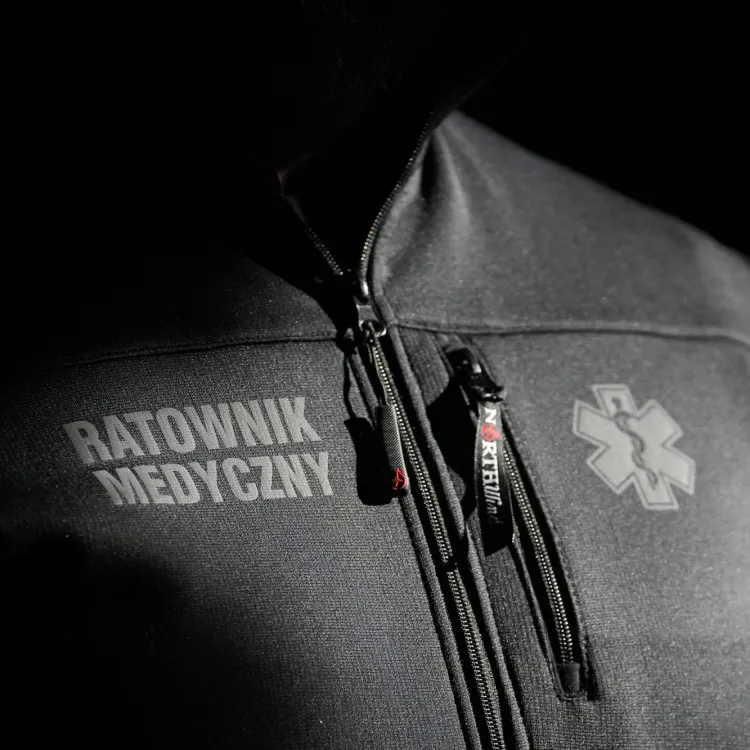 Bluza męska ratownicza STRONGSIDE North Wind czarna personalizowana