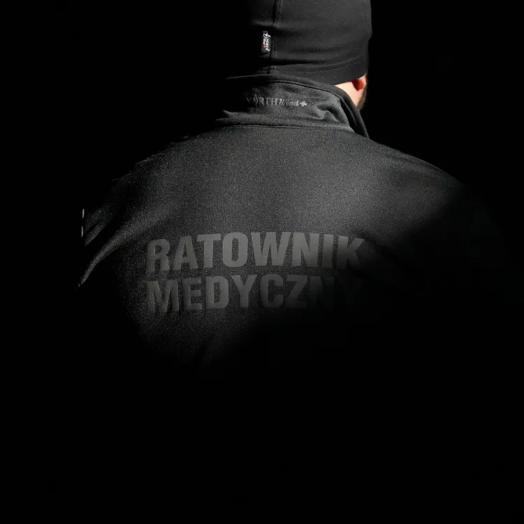 Bluza męska ratownicza STRONGSIDE North Wind czarna personalizowana