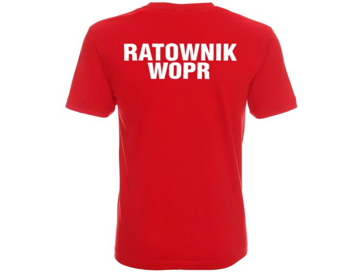 Koszulka męska RATOWNIK WOPR czerwona