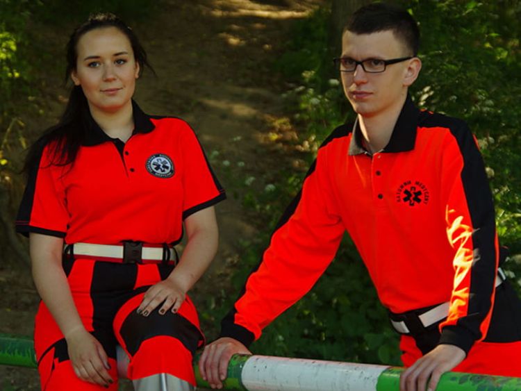 Koszulka Polo RATOWNIK męska FLUO