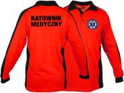 Koszulka ratownicza Polo FLUO męska FUNKCYJNA z długim rękawem