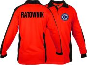 Koszulka ratownicza Polo FLUO męska FUNKCYJNA z długim rękawem