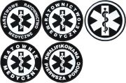 Kurtka ratownicza OXFORD FLUO North-Wind z kompletem emblematów odblaskowych na rzep