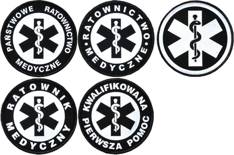 Kurtka ratownicza OXFORD FLUO North-Wind z kompletem emblematów odblaskowych na rzep