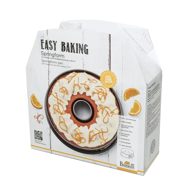 Tortownica - dwa rodzaje dna - EASY BAKING - 26 cm / Birkmann
