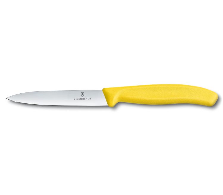 Nóż Victorinox do jarzyn, gładki, 10 cm, żółty