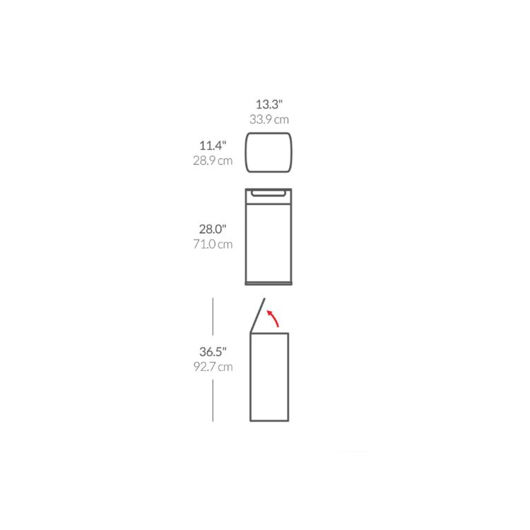 Kosz na śmieci 30L TOUCH-BAR - stal FPP / simplehuman