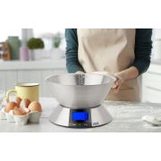 Waga ADE Hanna kuchenna z miską, do 5 kg, 2,25 l, śred. 24 x 15,5 cm, szczotkowana stal nierdzewna