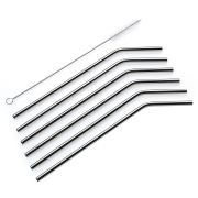 Stalowe Cilio STEEL słomki do napojów ze szczoteczką do czyszczenia, 22,5 cm
