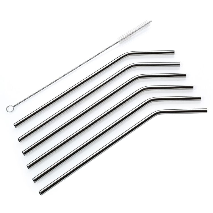 Stalowe Cilio STEEL słomki do napojów ze szczoteczką do czyszczenia, 22,5 cm