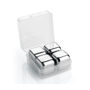 Stalowe Cilio Cool kostki chłodzace w pudełku, 4 szt., 2,5 x 2,5 x 2,5 cm