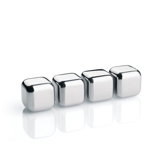 Stalowe Cilio Cool kostki chłodzace w pudełku, 4 szt., 2,5 x 2,5 x 2,5 cm