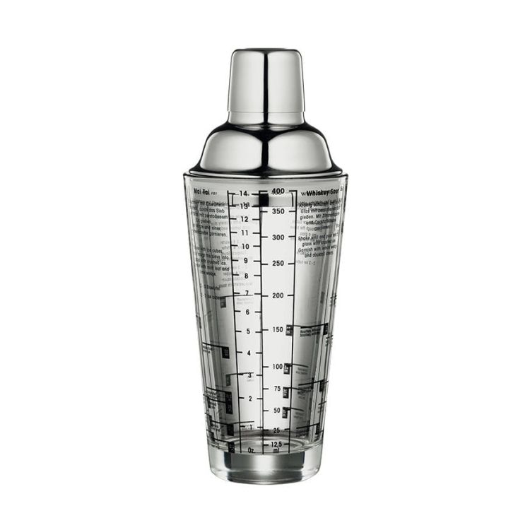 Shaker Cilio z przepisami, szkło/stal nierdzewna 0,4 l