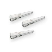 Klipsy Cilio do torebek, 3 szt., stal nierdzewna, 8 cm