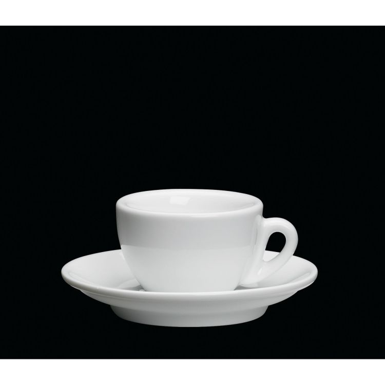 Filiżanka Cilio Roma do espresso, ze spodkiem, 0,05 l, biała
