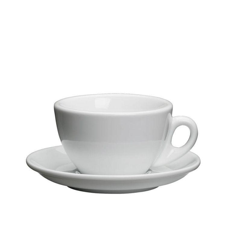 Filiżanka Cilio Roma do cappuccino, ze spodkiem, 0,1 l, biała