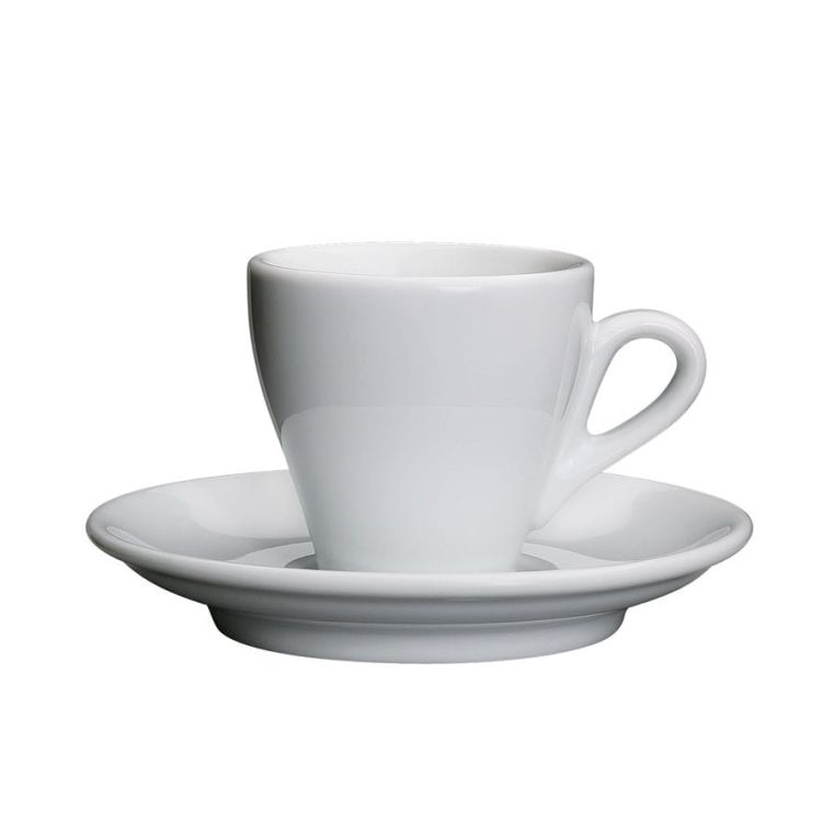 Porcelanowa Cilio Milano filiżanka do espresso ze spodkiem, 50 ml, biała