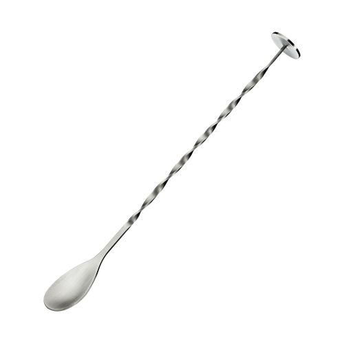 Łyżeczka Cilio koktajlowa z tłuczkiem skręcona, stal nierdzewna, 25 cm