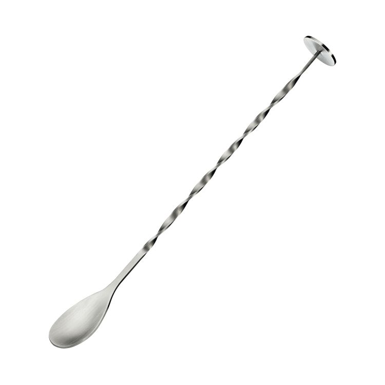 Łyżeczka Cilio koktajlowa z tłuczkiem skręcona, stal nierdzewna, 25 cm