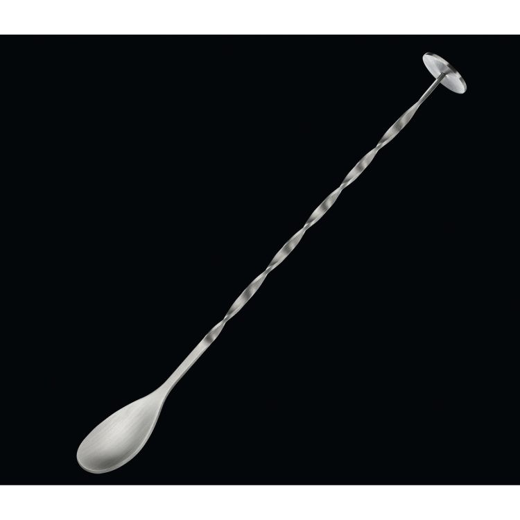Łyżeczka Cilio koktajlowa z tłuczkiem skręcona, stal nierdzewna, 25 cm