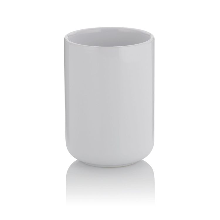 Ceramiczny Kela Isabella kubek łazienkowy, śred. 7,5 cm, wys. 10 cm, biały