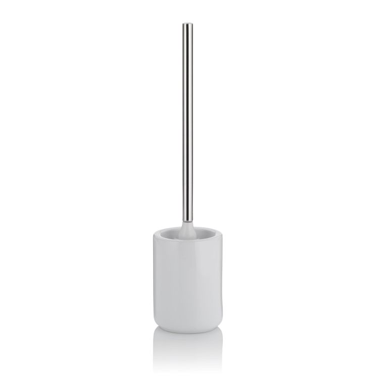 Ceramiczny Kela Isabella zestaw do WC, śred. 10,5 cm, wys. 46 cm, biały