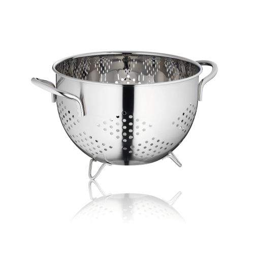 Stalowy Kela Athos durszlak, śred. 24 cm, wys. 15,5 cm