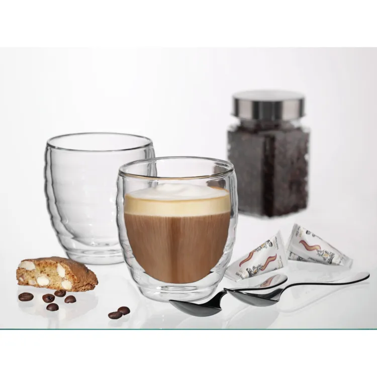 Szklanka Kela Cesena do cappuccino o podwójnych ściankach, śred. 8 x 8,5 cm, 0,2 l