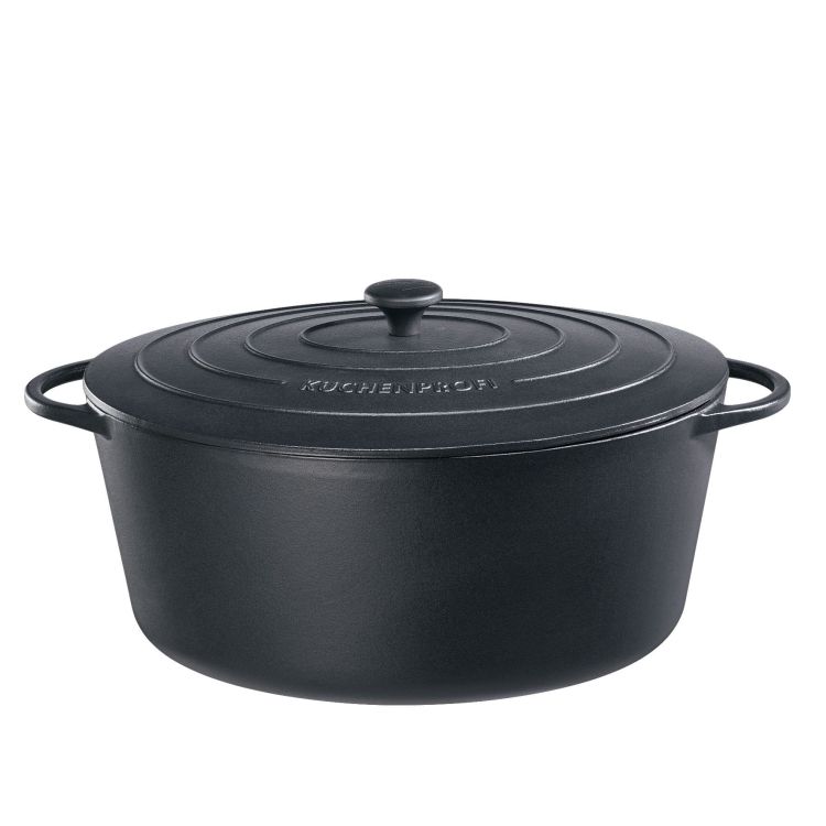 Garnek Küchenprofi Provence do zapiekania, owalny, 12,5 l, dł. 40 cm, czarny