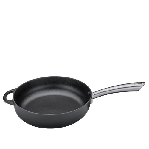 Wysoka Küchenprofi Provence patelnia żeliwna, śred. 28 cm, czarna