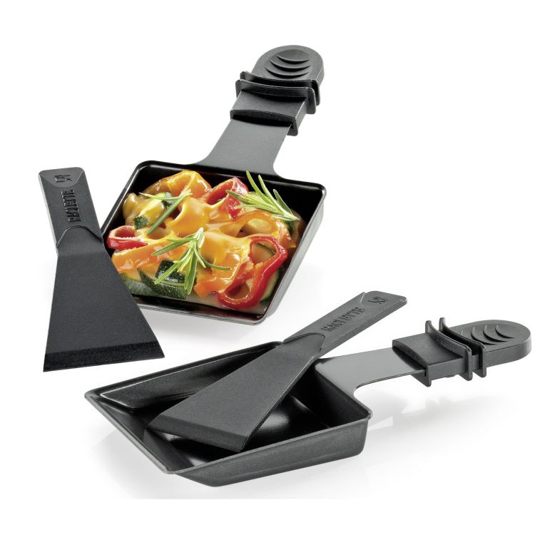 2 Kuchenprofi VISTA8 patelenki z łopatkami do raclette / grilla stołowego