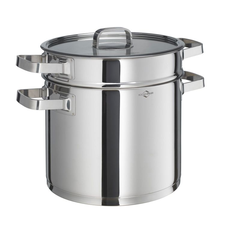 Garnek Kuchenprofi SAN REMO z wkładem do makaronu, 7,0 l, śred. 22 x 27 cm, stal nierdzewna