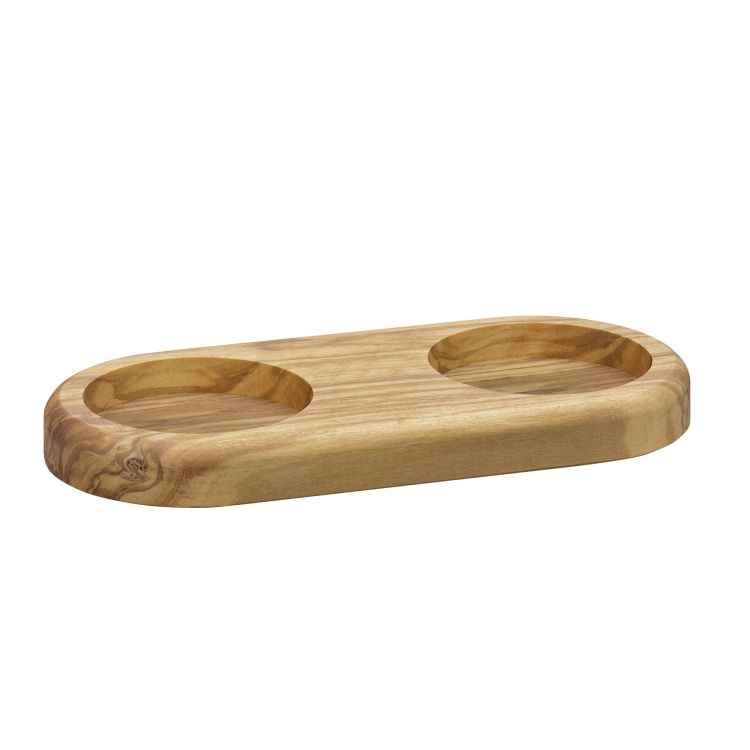 Podstawka Zassenhaus pod młynki, 16x7,5x1,5 cm, drewno oliwne
