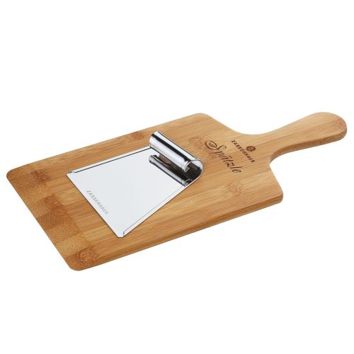 Bambusowa Zassenhaus Eco Line deska do lanych klusek ze stalowym drapakiem, 34x16x0,9 cm