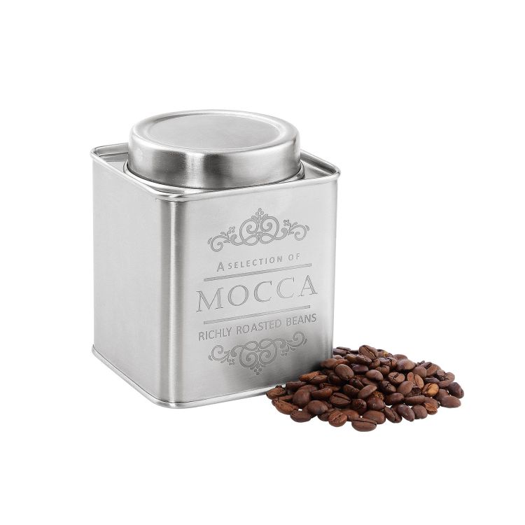 Pojemnik Zassenhaus Mocca na kawę, satynowa stal, 250 g