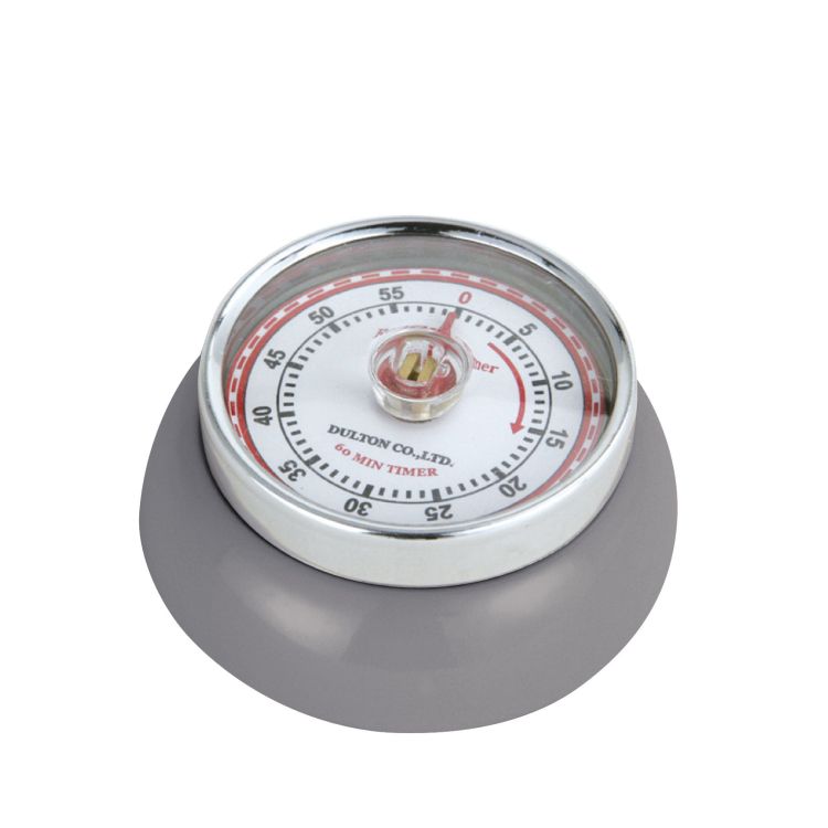 Timer Zassenhaus Speed mechaniczny, śred. 7x3 cm, szary