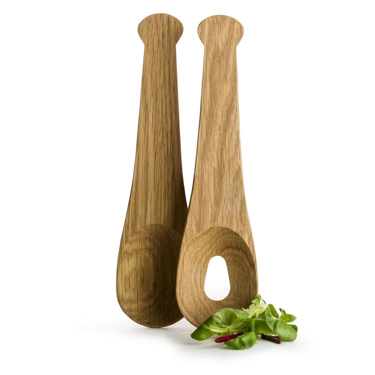 Dębowe Sagaform Nature łyżki do sałaty, 24 cm