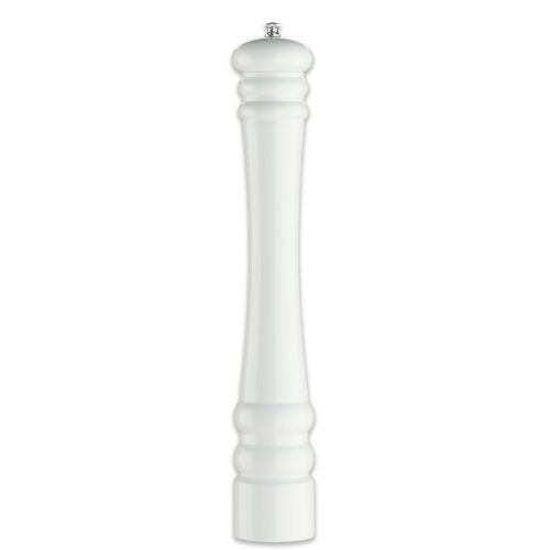 Młynek Zassenhaus Berlin do pieprzu, śred. 6,8 cm, wys.40 cm, drewno bukowe, biały