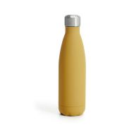 Butelka stalowa termiczna Sagaform Winter, żółta matowa, gumowana, 0,5 l