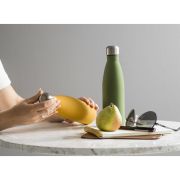 Butelka stalowa termiczna Sagaform Winter, żółta matowa, gumowana, 0,5 l