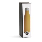 Butelka stalowa termiczna Sagaform Winter, żółta matowa, gumowana, 0,5 l