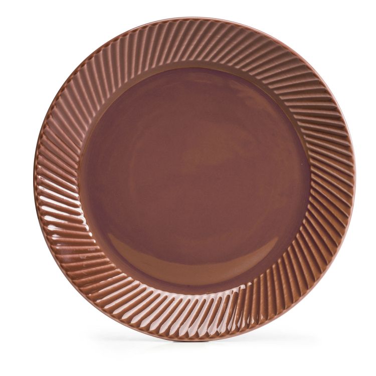 Talerz Sagaform Coffee, czerwony, ceramika, śred. 20 cm