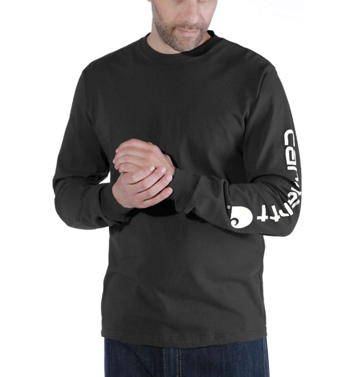 Koszulka Carhartt Logo Long Sleeve T-Shirt BLACK