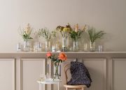 Wazon Sagaform, 8 x 15 cm, szkło/metal, srebrny, pudełko prezentowe